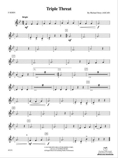 Triple Threat: 1st F Horn