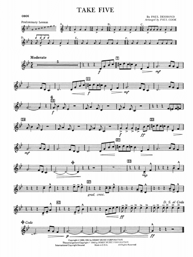 Take Five: Oboe
