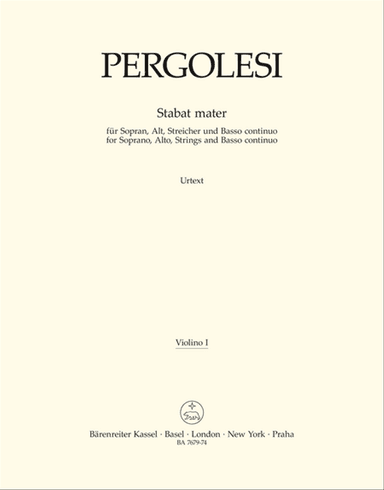 Stabat mater for Soprano, Alto, Strings and Basso continuo