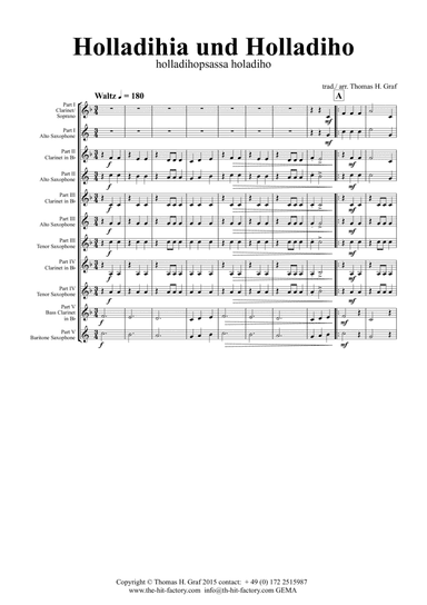 Holladihia und Holladiho - German Waltz - Octoberfest - Clarinet Quintet