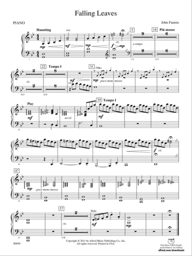 Falling Leaves: Piano Accompaniment