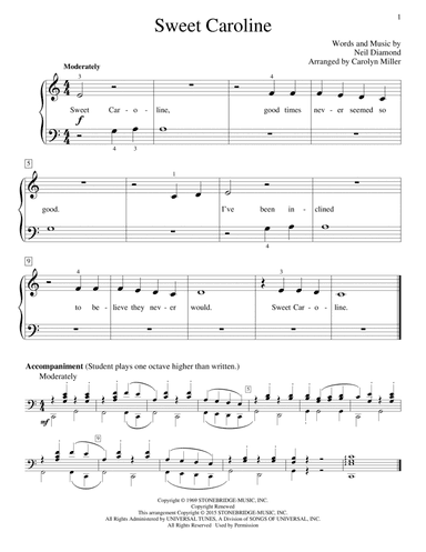 Sweet Caroline (arr. Carolyn Miller)