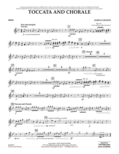 Toccata and Chorale - Oboe