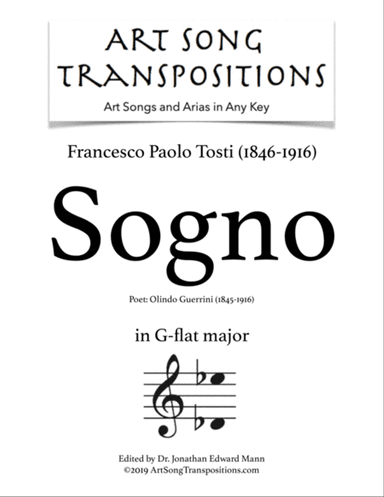 TOSTI: Sogno (transposed to G-flat major)