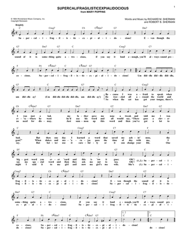 Supercalifragilisticexpialidocious (from Mary Poppins)