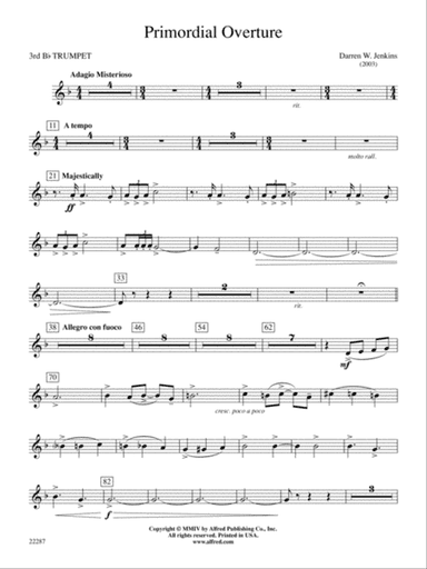 Primordial Overture: 3rd B-flat Trumpet
