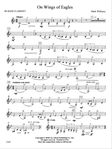 On Wings of Eagles: B-flat Bass Clarinet