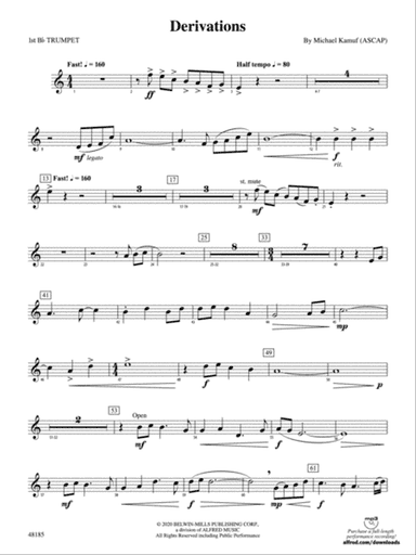 Derivations: 1st B-flat Trumpet