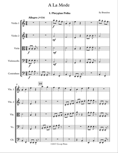 A La Mode for String Orchestra