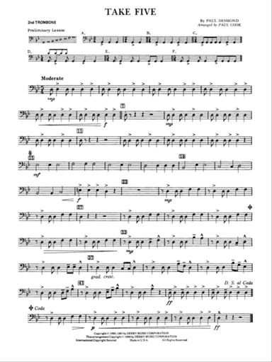 Take Five: 2nd Trombone