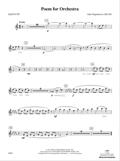 Poem for Orchestra: 2nd Flute