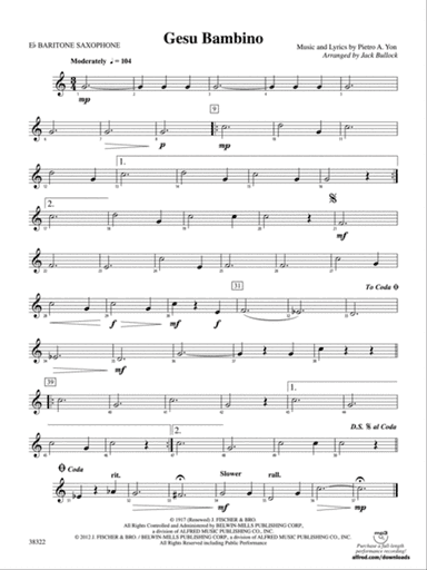 Gesu Bambino: E-flat Baritone Saxophone