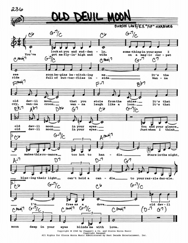 Old Devil Moon (Low Voice)