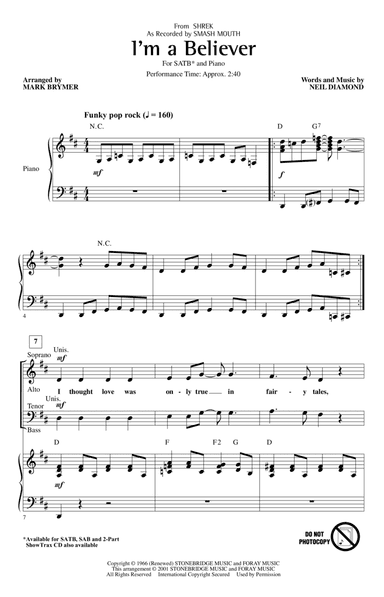 I'm A Believer (from Shrek) (arr. Mark Brymer)