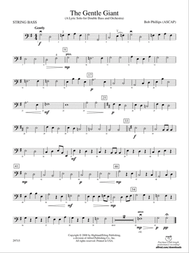 The Gentle Giant (A Lyric Solo for Double Bass and Orchestra): String Bass