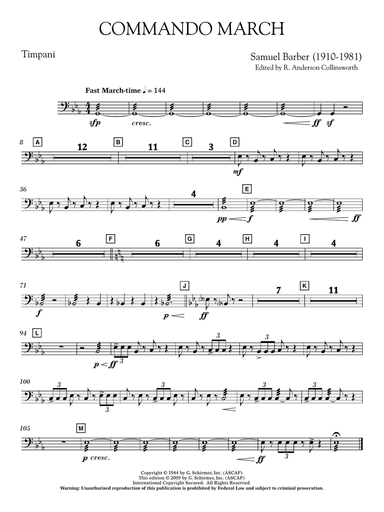 Commando March - Timpani