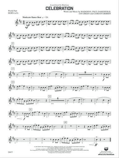 Celebration: (wp) 1st Horn in E-flat