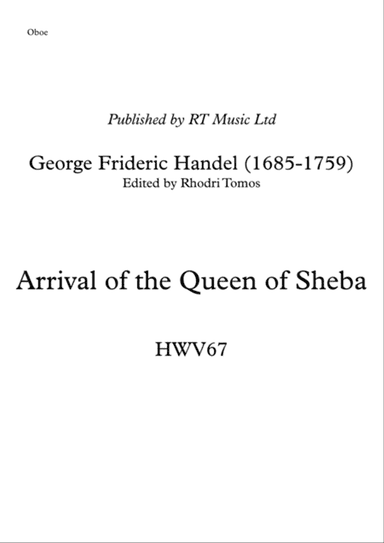 Handel HWV67 - Queen of Sheeba - violin, oboe, trumpet solo parts