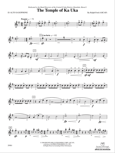 The Temple of Ka Uka: E-flat Alto Saxophone