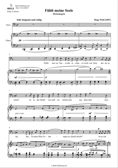 Fuhlt meine Seele (D minor)