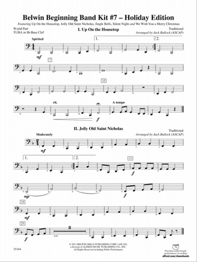 Belwin Beginning Band Kit #7: (wp) B-flat Tuba B.C.