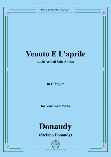 Donaudy-Venuto E L'aprile,in G Major