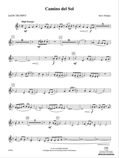 Camino del Sol: 2nd B-flat Trumpet