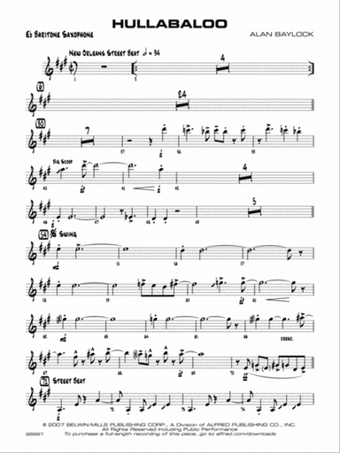 Hullabaloo: E-flat Baritone Saxophone