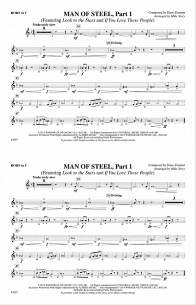 Man of Steel, Part 1: 1st F Horn