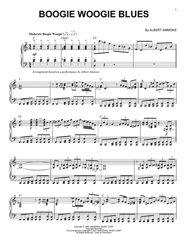 Boogie Woogie Blues (arr. Brent Edstrom)