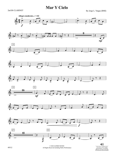 Mar Y Cielo: 2nd B-flat Clarinet