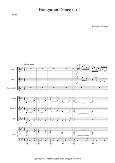 Hungarian Dances No.1 in G minor, Allegro molto