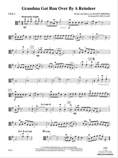 Grandma Got Run Over by a Reindeer: Viola