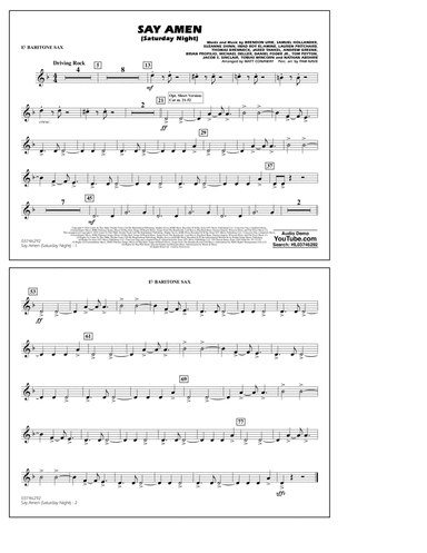 Say Amen (Saturday Night) (arr. Matt Conaway) - Eb Baritone Sax