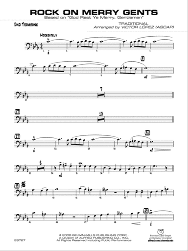 Rock On Merry Gents: 2nd Trombone