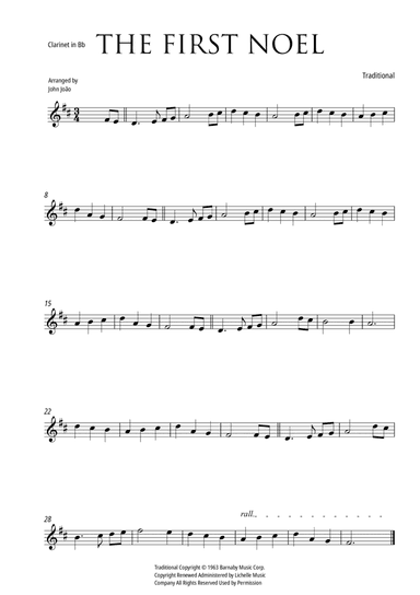 The First Noel (Clarinet in Bb)