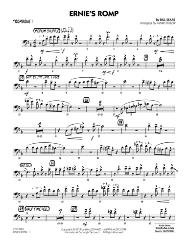 Ernie's Romp (arr. Mark Taylor) - Trombone 1
