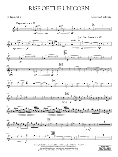 Rise of the Unicorn - Trumpet 2 in Bb