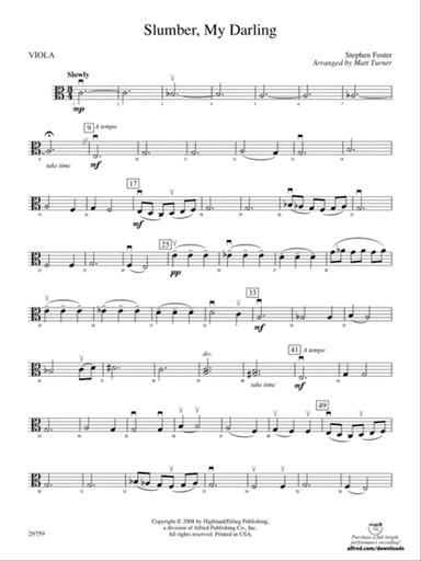 Slumber, My Darling: Viola
