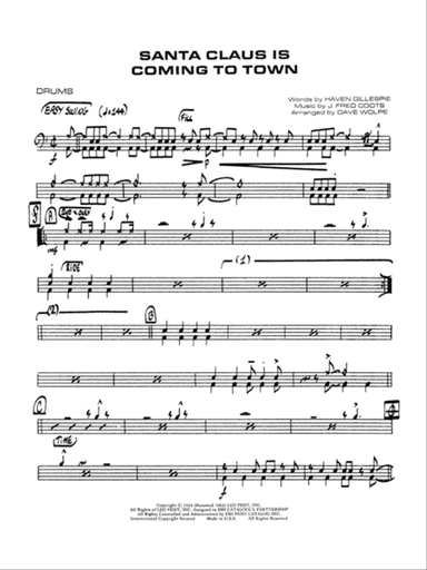 Santa Claus Is Coming to Town: Drums