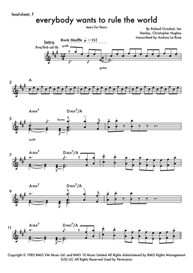 Everybody Wants To Rule The World