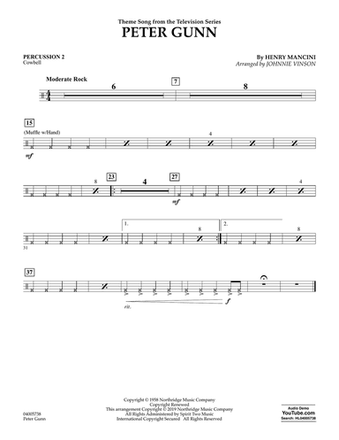 Peter Gunn (arr. Johnnie Vinson) - Percussion 2