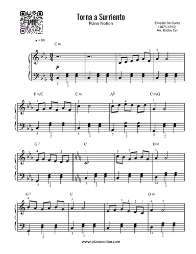 Torna a Surriento - Ernesto De Curtis (Piano Solo)