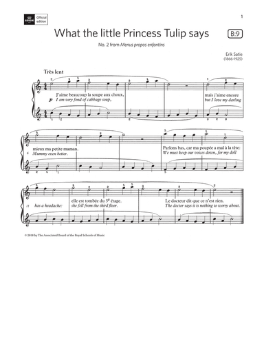 What the Little Princess Tulip Says (Grade Initial, list B9, from ABRSM Piano Syllabus 2021 & 2022)