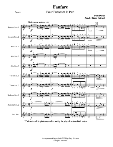 Fanfare Pour Preceder la Peri