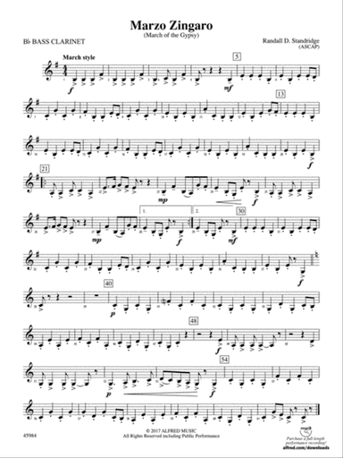 Marzo Zingaro: B-flat Bass Clarinet