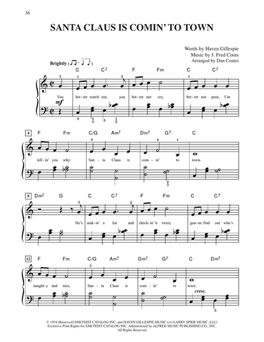 Santa Claus Is Comin' To Town (arr. Dan Coates)