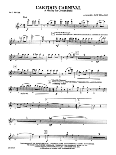 Cartoon Carnival (Medley): Flute