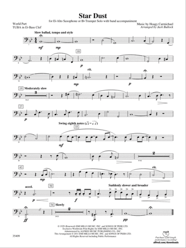 Star Dust: (wp) E-flat Tuba B.C.