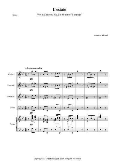 The Four Seasons Summer 1st Movement L'Estate Short Version
